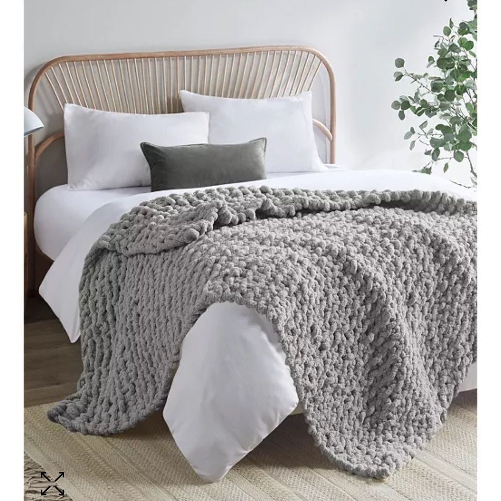 Chunky Knit Chenille Throw, 50" x 60"